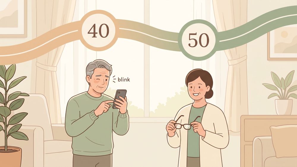 老花幾歲開始？為什麼有人 40 歲就有感，有人 50 歲才發現？