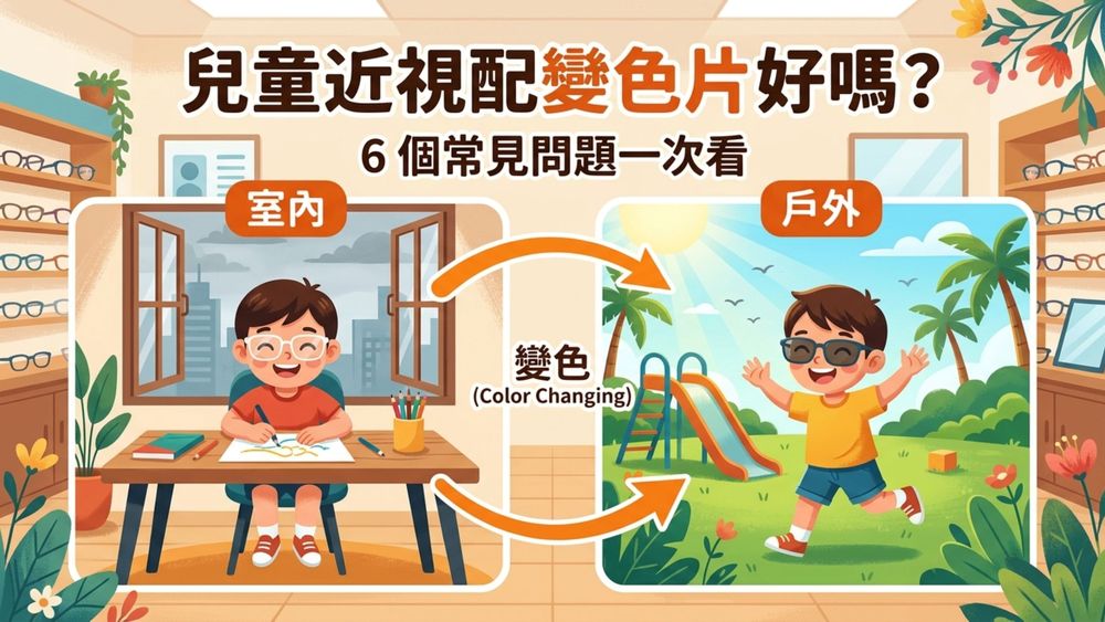 兒童近視為什麼要配變色片？6 個常見問題一次看